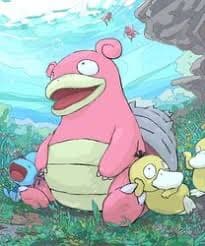 Slowbro with baby Psyduck
