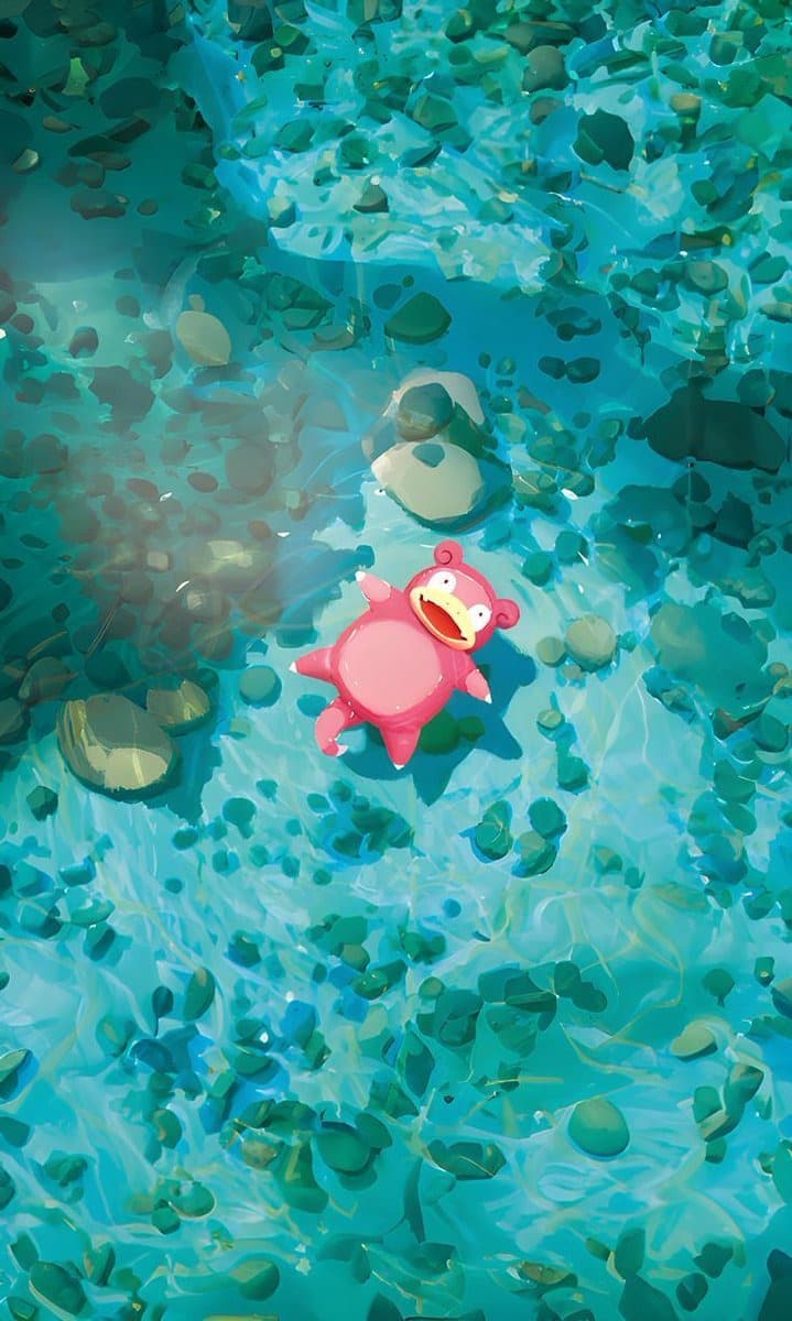 Slowpoke floating underwater